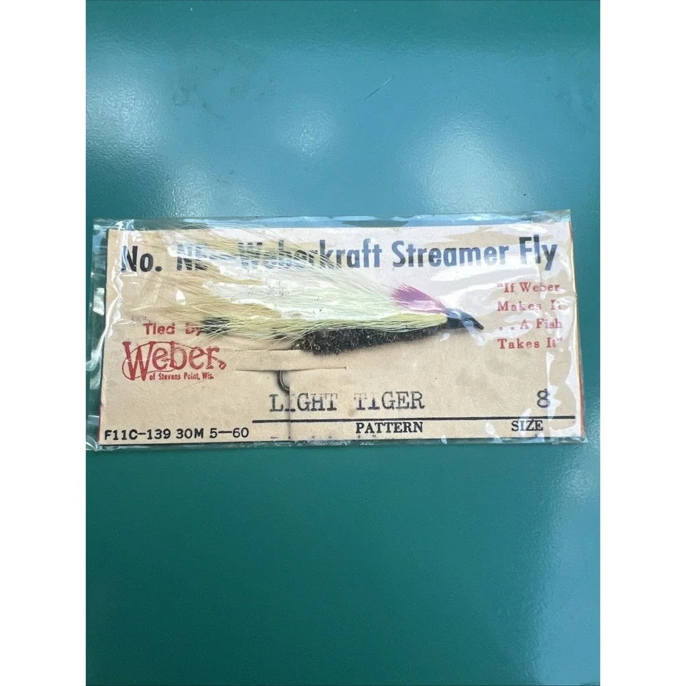 Vintage Weberkraft Streamer Fly, Set Of 3. Sz. 8